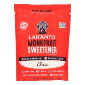 Lakanto - Classic Monkfruit Sweetener - Case Of 8 - 16 Oz.