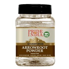 Pride of India ‚Äì Natural Arrowroot Ground Powder ‚Äì Gourmet Baking & Thickening Agent ‚Äì Gluten & GMO Free ‚Äì Good for Sauces, Fritters & Fries ‚ (size: 7 oz)